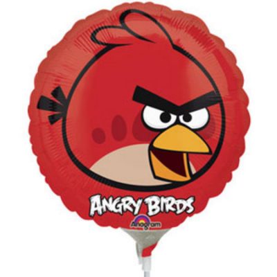 Red Bird Angry Birds 9 inch (23cm) Foil Balloon ANA25771 - F - Uninflated, Heat Sealer Required