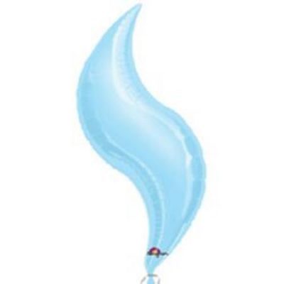 Pastel Blue Curve 19 inch (48cm) Foil Balloon ANA1635499 - Pk.5