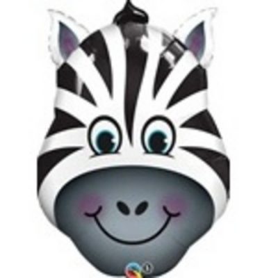 Zany Zebra Foil Shape Balloon Q16166