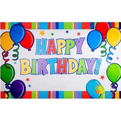 Happy Birthday Giant Vinyl Party Sign AM126017