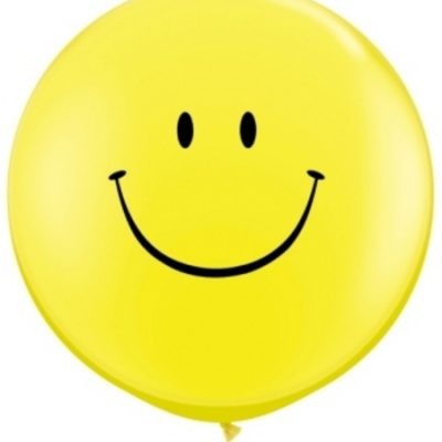 Smily Face Yellow 3' Latex Balloon Q48963