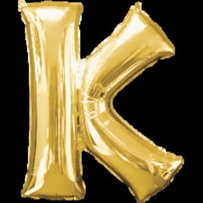 Gold Letter K Megaloon 32 inch (81 cm) Foil Balloon ANA32968
