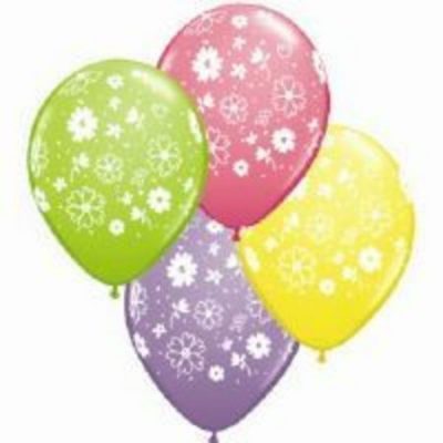 Daisies & Dots Around Assorted Latex Balloons Q37124