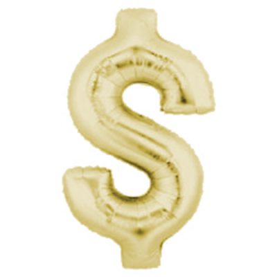Megaloon Dollar Sign $ Gold Foil Balloon ANA35238