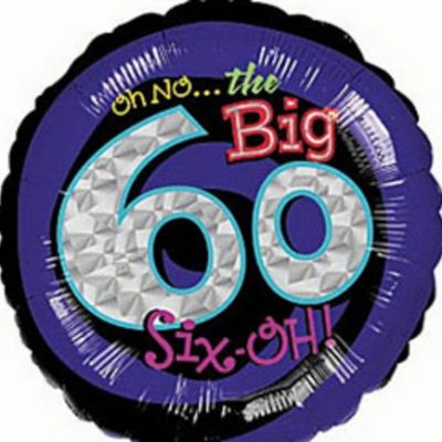 Oh No! It's my Birthday 60 Prismatic Foil Balloon ANA119531