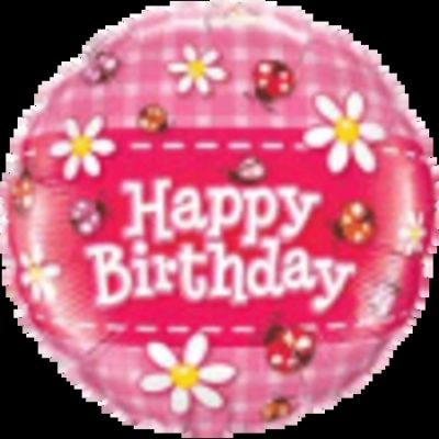 Birthday Ladybugs & Daisies Foil Balloon Q36445