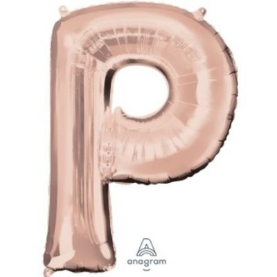 Rose Gold Letter P Supershape Foil Balloon ANA36579