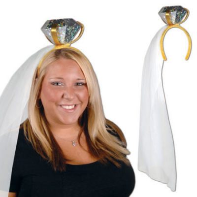 Diamond Ring Headband with Veil BE60560