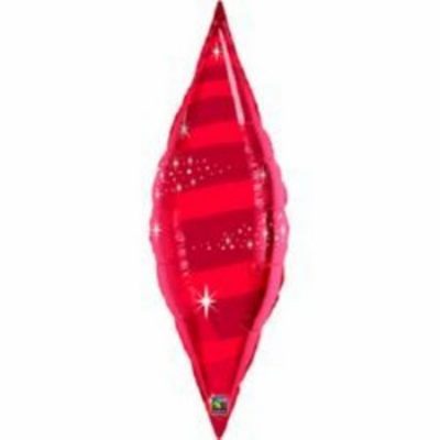 Taper Swirl Ruby Red 38 inch (96.5cm) Foil Balloon Q15569