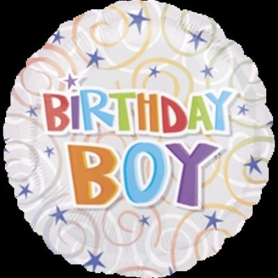 Birthday Boy Swirls Foil Balloon ANA16024