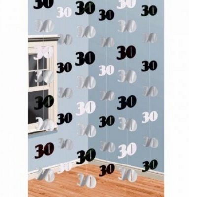 Black & Silver String Decorations 30 AM993533