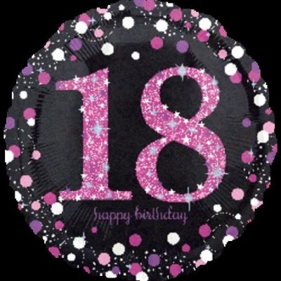 Pink Celebration 18 Holographic Foil Balloon ANA33783