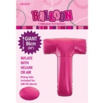 Pink Letter T Alphabet Foil Balloon M43149