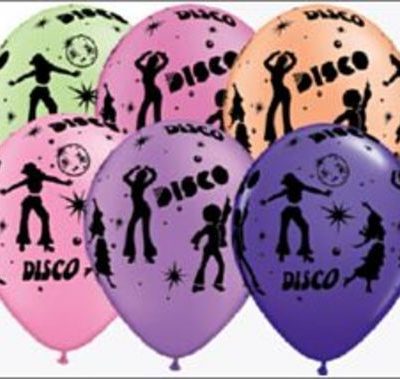 Disco Neon Assortment Latex Balloons Q37450