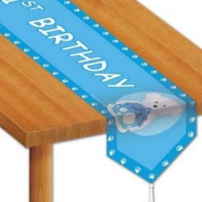 Boyds Bears 1st Birthday Blue Table Runner BE50961-B