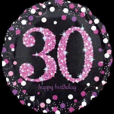 Pink Celebration 30 Holographic Foil Balloon ANA33785