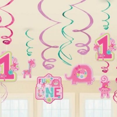 One Wild Girl Hanging Swirls 1st Birthday Value Pack AM670383