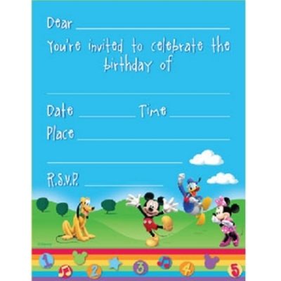 Mickey Mouse Clubhouse Invitation AM068493