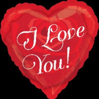 Love You Rose Heart Foil Balloon ANA27609
