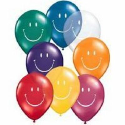Smile Face Jewel Assorted One Side Print Latex Balloons Q39044