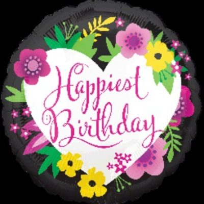Happiest Birthday Floral Foil Balloon ANA35622