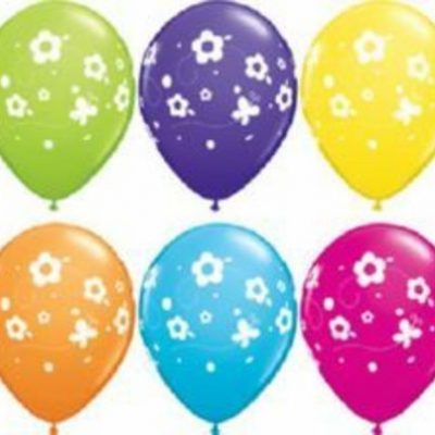 Daisies & Butterflies Tropical Assorted Latex Balloons Q85065