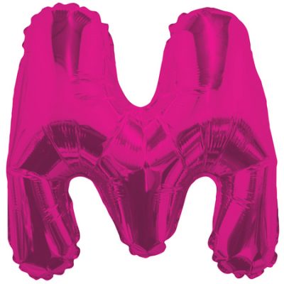 Letter M Magenta Foil Shape Balloon M14M