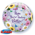 Feel Better Butterfly Garden Bubble Balloon Q18695