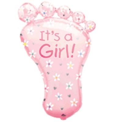 It's A Girl Foot SuperShape Foil Balloon ANA07690