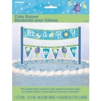 Blue Clothesline Baby Shower Cake Banner M42514