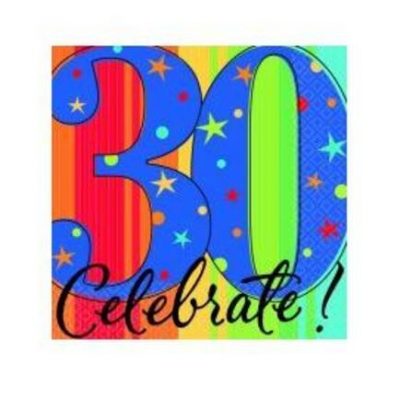 A Year To Celebrate 30 Beverage Napkin AM5097984