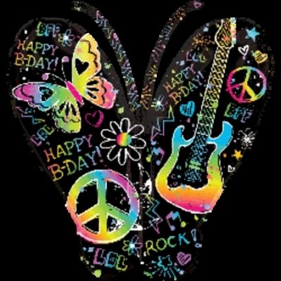 Neon Birthday Butterfly SuperShape Foil Balloon ANA20969