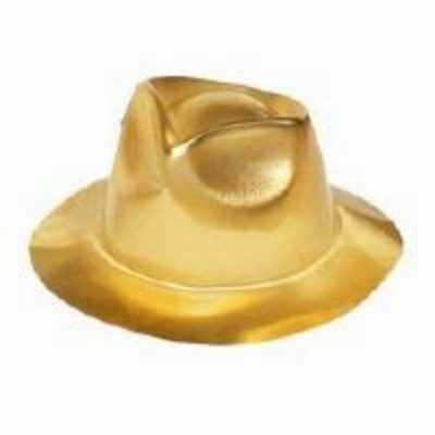 Gangster Hat Gold Plastic M95010