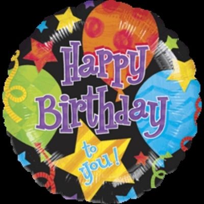 Birthday Jubilee 9 inch (22cm) Foil Balloon ANA07670 – I – Inflated, On Cup & Stick