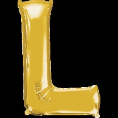Gold Letter L Megaloon 32 inch (81 cm) Foil Balloon ANA32970