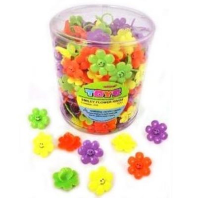Smiley Flower Rings Bulk Favours M7255