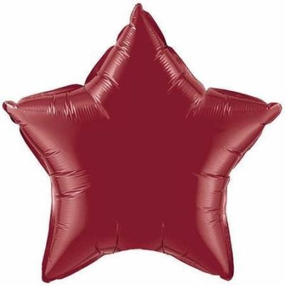 Burgundy 20 inch Star Foil Balloon Q41533