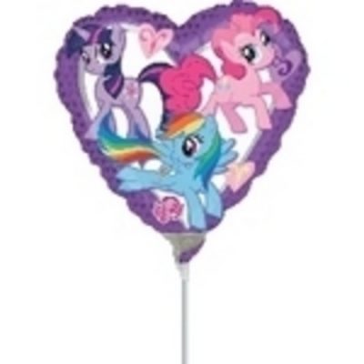 My Little Pony Heart 9 inch (23cm) Foil Balloon ANA24798 - F - Uninflated, Heat Sealer Required