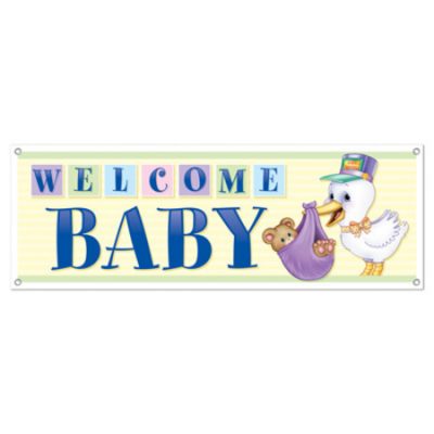 Welcome Baby Sign Banner BE57666