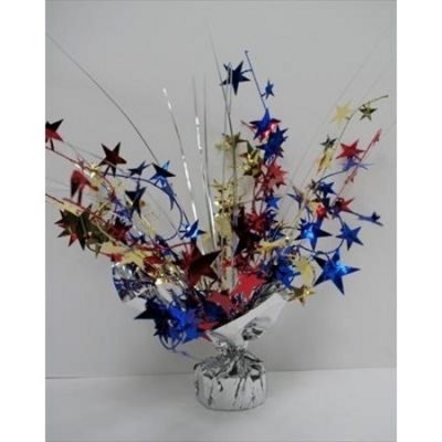 Table Centrepiece Footy Red Blue and Gold Stars PD10601