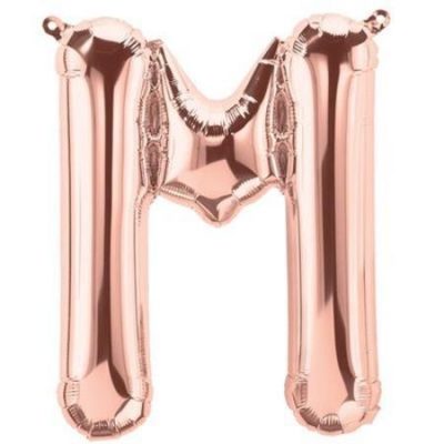 Rose Gold Letter M 16 inch (40 cm) Foil Balloon Q59728