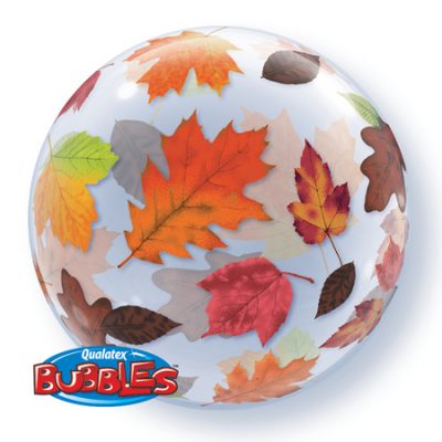 Fall Leaves Single Bubble Balloon Q15186