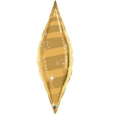 Taper Swirl Gold Foil 38 inch (96.5cm) Balloon Q15573