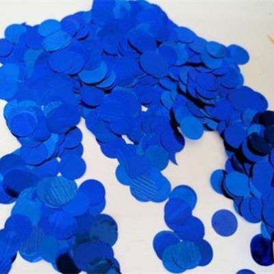 Metallic Blue Confetti 1cm Circles CONB1