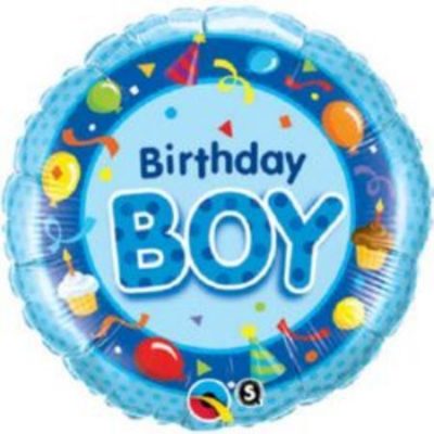 Birthday Boy Blue Foil Balloon Q26269