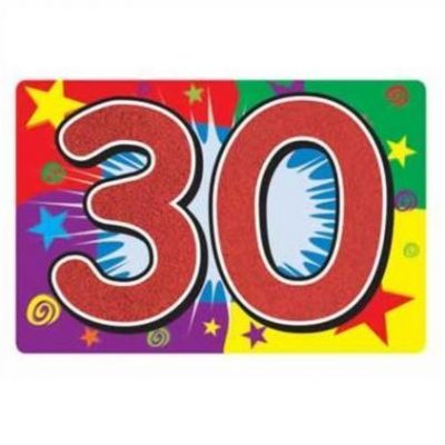 Glittered '30' Sign BE57503-30