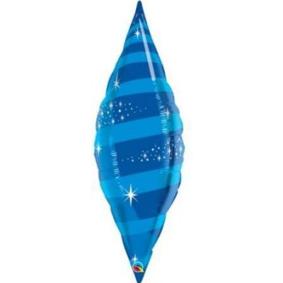 Taper Swirl Sapphire Blue 38 inch (96.5cm) Foil Balloon Q15571