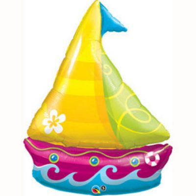 Tropical Sailboat Foil Shape Balloon Q35368