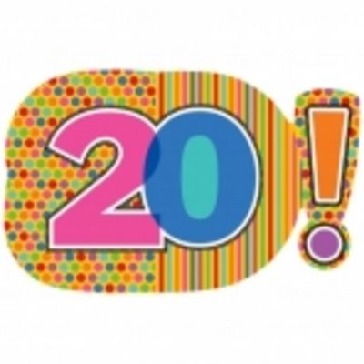 Birthday Dots & Stripes 20 Supershape Foil Balloon ANA22910