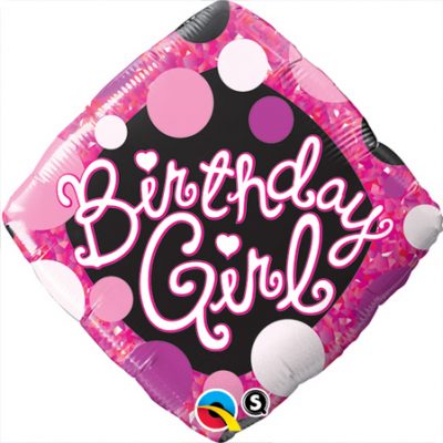 Birthday Girl Pink & Black Foil Balloon Q29592